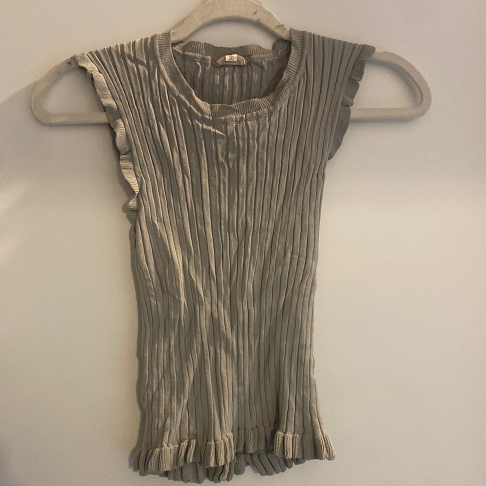 Hem & thread sage green tank top